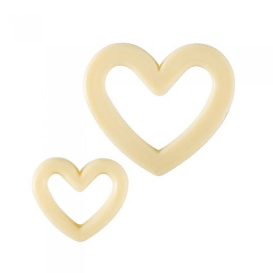 Open heart white 4 - 6,5cm 66tk