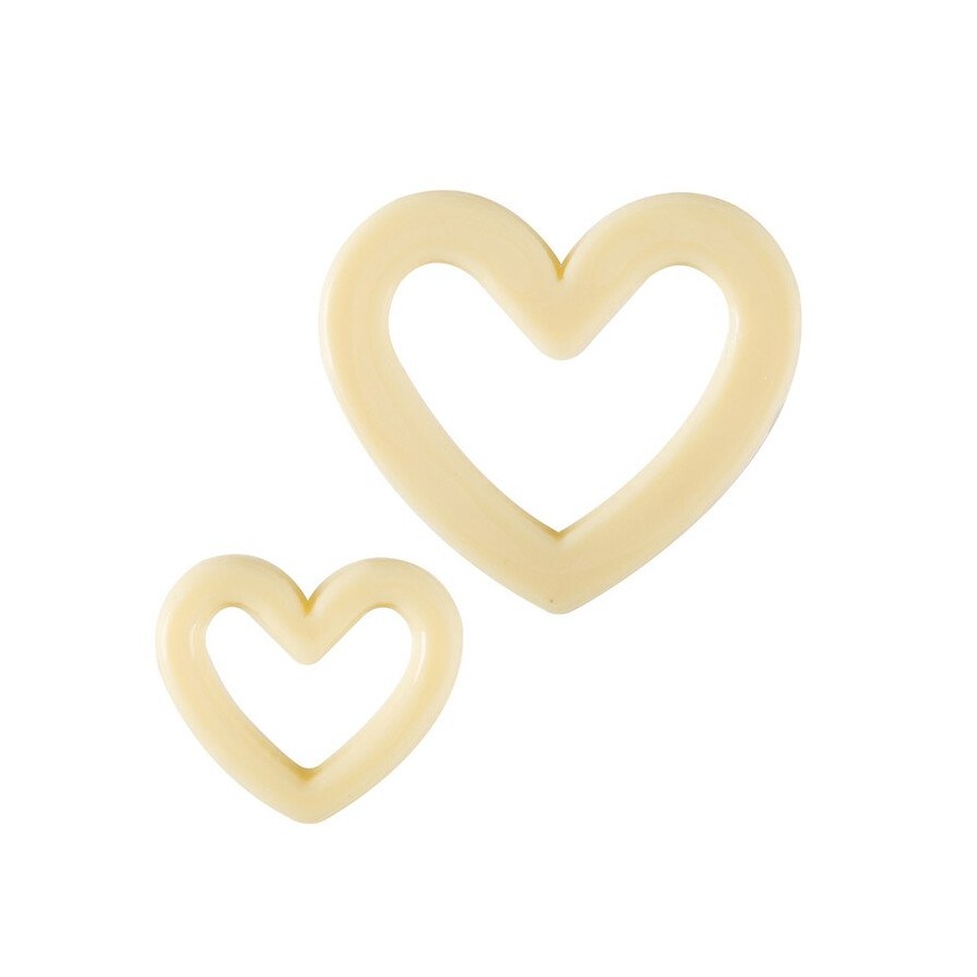 Open heart white 4 - 6,5cm 66tk